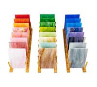 24 Pièces Verre pour Vitrail Opaque 10x15cm, Feuilles Mosaïque Irisées Couleurs Mélangées, Fournitures Loisirs Créatifs DIY, Attrape-Soleil et Décoration Maison