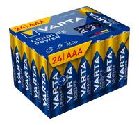 24 Piles Alcalines AAA LR03 VARTA Longlife Power 1,5 V