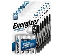24 piles Energizer Ultimate Lithium AA - Pile stylet longue durée pour appareils torches, jouets et appareils photo