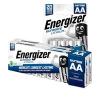 24 piles Energizer Ultimate Lithium AA - Pile stylet longue durée pour appareils torches, jouets et appareils photo