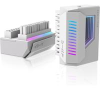 24 Pin Angle Adapter for Shield with Light ARGB Infinity Mirror,24 Pin ATX Power Connector,5V 3 Pin ARGB Sync-180 Degree-White-1 Pack