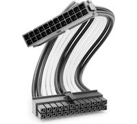 24-Pin ATX Power Cable Extension 30cm-18AWG PSU Motherboard PC Computer Power Supply Nylon Male to Female-Black White