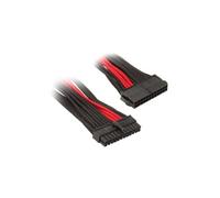 SilverStone PP07 - Rallonge de câble d'alimentation - ATX 24 broches (F) pour ATX 24 broches (M) - 30 cm - noir/rouge