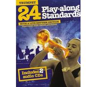 Music Sales Limited – 24 Play-Along Standards With A Live Rhythm Section – Trompette – Livre + 2 CD