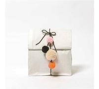 24 pompons en laine teintes nature