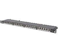 Digitus Panneau de brassage DN-91624S-SL-SH 24 ports Cat6 STP blindé 0,5U 19" Noir