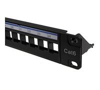 24 Ports Patch Panneau Load Barre Empty Rack pour Panneau Montage Modules avec Arière Barre