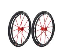 24 Pouces Roue Arrière de Remplacement, Accessoires pour Sport Fauteuils Roulants, 24×1, Pneumatique, Roulement 12.7mm, Rouge 2pièces