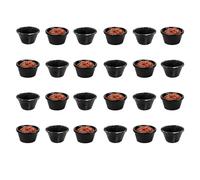 24 Ramequins Individuels en Mélamine Noire, 42,5 g