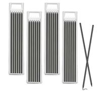 24 recharges de crayons de charpentier, 2,8 mm HB robuste mine crayon chantier, réutilisables mine criterium, recharge de graphite de charpentier pica dry