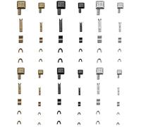 24 Reparation Fermeture Eclair, Embout Fermeture Eclair 3#5#8#10# Manchon Fermeture Éclair, 3 Couleurs Kit Reparation Fermeture Eclair, Fermeture à Glissière pour Manteaux, Veste, Jeans, Sac