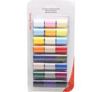 24 Rouleaux Handnähfädel -Sortierhelle Farben 22YD Länge langlebiger Polyester für die Stickmaschine zu Hause