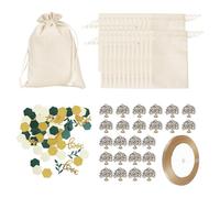 24 sachets, 24 pendentifs, 1 rouleau de ruban, 1 paquet de confettis, sac cadeau de communion, cadeau de communion pour enfants, sac à confettis de baptême, sac cadeau de mariage