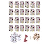 24 Sacs de Noël Suspendus en Lin avec Cordon, Pochettes 14x9,5cm, Lot de 24 - Design Élégant, Matériaux Naturels, Idéal pour Fêtes et Cadeaux (Chute)