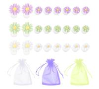 24 Séparateurs D'Orteils En Forme De Fleur, 3 Sacs De Rangement, Séparateurs D'Orteils, Outils De Manucure, Rallonges De Doigts, Espaceurs Inter-Doigts, Séparateurs En Silicone.