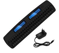 24 Slot Chargeur de Piles Reachargeables - Intelligent Universel Rapide Chargeur de pour Piles LCD avec Fonction de décharge pour AA/AAA 1.2V NIMH Rechargeables Batterie