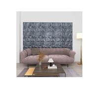 Vidaxl Panneaux Muraux 3d 24 Pcs 50x50 Cm Gris Diamant 6 M² Gris