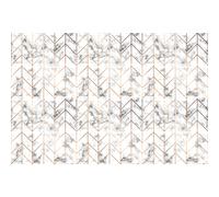 24 stickers carrelages effet marbre ligne dorée