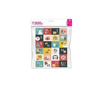 24 stickers Chiffres pour calendrier de l'avent