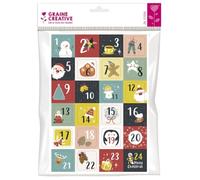 24 stickers Chiffres pour calendrier de l'avent