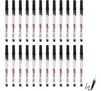 24 Stylos Stylos Indelebile Pointe Fine, Feutre Permanent, Feutres Noirs 1 Mm, Résistants À L'eau, Aux Uv, Et Indélébiles, Parfaits Pour Textile, Métal, Verre - Idéal Pour Professionnels Et Artistes