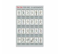 24 Tai Chi Forms Poster Simplified Routine Art