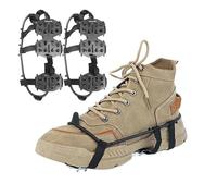 24 Teeth Ice Gripper for Shoes Women Men Outdoor Winter Hiking Climbing Snow Spikes for Boots Ice Crampons Anti-Slip Shoe Covers(L EU 40-45)