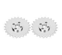 24 - Tooth Zinc Alloy Sprockets | 52mm Diameter Industrial Chain Gear for Robots/Machinery/Drive Transmission | 2 - Pack High Durability Components