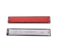 24 trou clé de C Play Harmonica Tremolo Harmonica bouche orgue Double rangée Musical débutant Instrument pour Blues Jazz Rock Folk