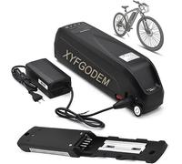 24 V Batterie de vélo électrique 36 Ah-12 Ah E-Bike rechargeable lithium-ion avec chargeur, plaque de base 4 broches, port USB, pour moteurs 0-1500 W