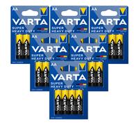 24 VARTA super heavy duty Puissance Zinc-Carbone Aa LR6 batteries 1.5V Mignom Ex