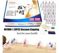 26 Ventouse/Cupping Cups, Biomagnétique Chinoise Traditionnelle Ensemble de Coussin Ensemble ménager Ensemble de Vaisselle/Massage Chinois Ensemble de caleuse médicale d'aspiration