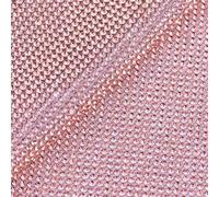 24 x 40 cm Topaze claire Hotfix Verre Strass Bordure en maille Cristal Feuilles de tissu Hot Fix Patchs Light Peach Hotfix Design