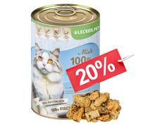24 x 400 g de nourriture humide pour chats Lecker.Pet® Mia's 100 % saumon