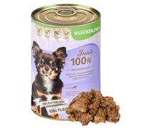 24 x 400 g de nourriture humide pour chiens Lecker.Pet® Josie's 100 % viande musculaire de bœuf