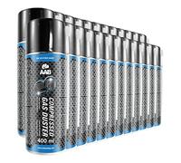 24 x AAB Bombe Air Sec 400ml - Bouteille Air Comprimé, Nettoyage des Ordinateurs, Dépoussiérant en Spray, Enlever la Poussière, sans Odeur Aérosol, Computer Cleaner, Informatique Matériel