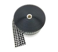 24 x Alfatex Velcro Pairs Cercles de 13mm avec auto-collant à boucles et crochets, capsules Monnaies Devant Pastille adhésive à crochets et boucles, stickers Dots Backside Dots Coins, noir
