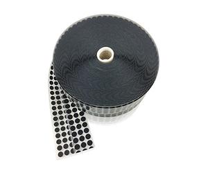 24 x Alfatex Velcro Pairs Cercles de 13mm avec auto-collant à boucles et crochets, capsules Monnaies Devant Pastille adhésive à crochets et boucles, stickers Dots Backside Dots Coins, noir