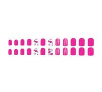 24 X Coeur Bâton Sur Les Ongles La Saint-Valentin Couvre Couvertures Fausses De La Presse Artificielle À Carrée Courte Pour Femmes