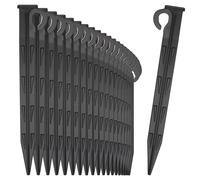 24 X Plastic Ground Nails-Durable And Uv Resistant Ground Anchor For Camping,Garden,Beach-Outdoor Stakes