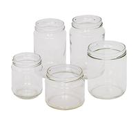 24 X POT EN VERRE BOCCACCIO POUR ALIMENTS TYPE STD 380 ml - bec verseur. Ø 63 mm