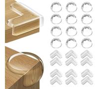 24 X Transparent Baby Table Corner Protectors With Super Glue For Child Safety Home Safety