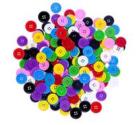 240 Boutons Ronds 4 Trous en Résine 25mm pour la Couture Marqueurs en Plastique Comptage Puce Jetons (8 Couleurs, 25 mm)