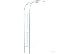 240 cm Arche de Jardin Demi-côté, Arceau rosiers pour Plantes grimpantes, Treillis en métal Robuste, décoration intérieur pelouse Patio arrière-Cour, antirouille(Blanc,H240 x L260cm)
