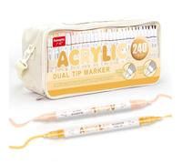 240 Couleurs Feutres Acrylique,240 Stylos Acrylic Marqueur pour Adultes et Enfants,Marqueur Peinture Acrylique pour Roche Tissu