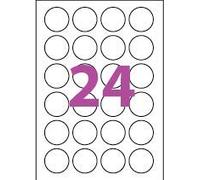 240 ex Etiquette adhésive en polyester transparent mat laser ronde diamètre 40 mm (24 étiquettes par planche) soit 10 feuilles pour imprimante laser autocollant pour tout support lisse (plastique, verre, métal) résistante à l'humidité et la chaleur. Idéal pour autocollants, Stickers, vignnattes, et pour l’étiquetage des surfaces et emballages d'aspect mat ou l'étiquette doit rester invisible (flacons, bidons, boites, produits) ref UGEPE-M5