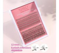 240 grappes de faux cils en fausse vison C-Curl, boucle plus longue, différentes longueurs pour le DIY, doux et naturel, convient pour un usage quotidien, maquillage de voyage, cadeau pour femmes et f