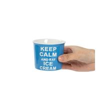 240 ml/8 oz lettres en relief en céramique sans poignée tasse ustensiles de boisson créatifs ménager avec couvercle couleur Xin-bleu