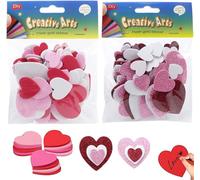 240 Pcs Autocollants C?ur En Mousse Stickers, Autocollants En Mousse De Paillettes Stickers, Autocollantes Coeur Stickers Paillettes, Pour Saint Valentin Anniversaire Artisanal Mariage Décoration
