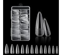 240 Pcs Faux Ongles, Kit de Outils Extension Ongles, Faux Ongles en Gel Couverture Complète, Soft Gel Nail Tips